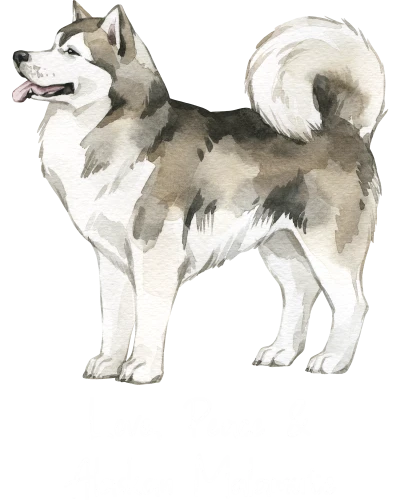 Alaskan Malamute Dog Printed