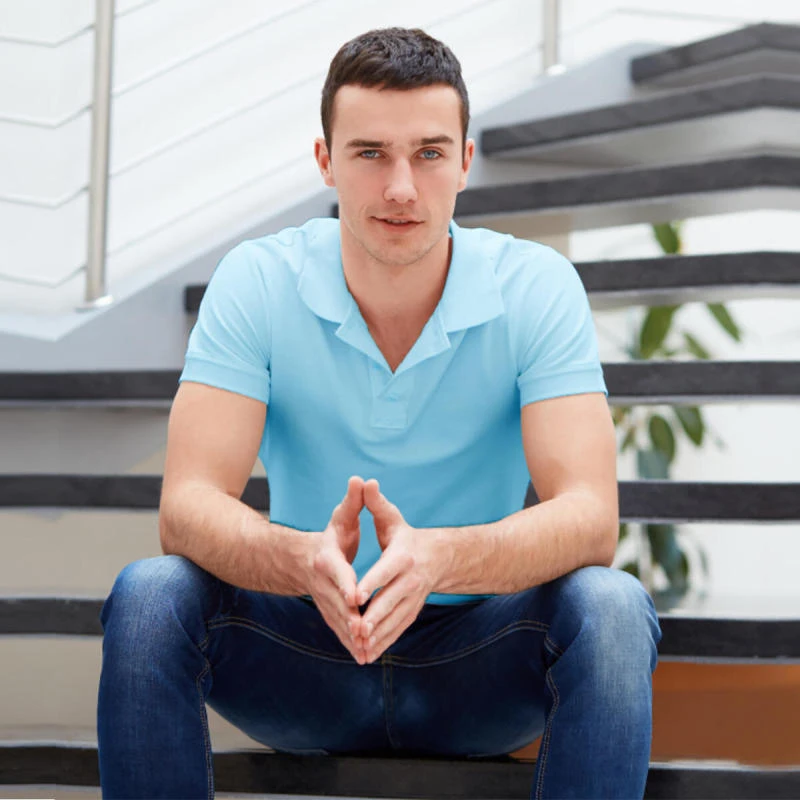 Aqua Plain Collar Polo T-shirt - 100% Cotton Unisex - 260 GSM product image