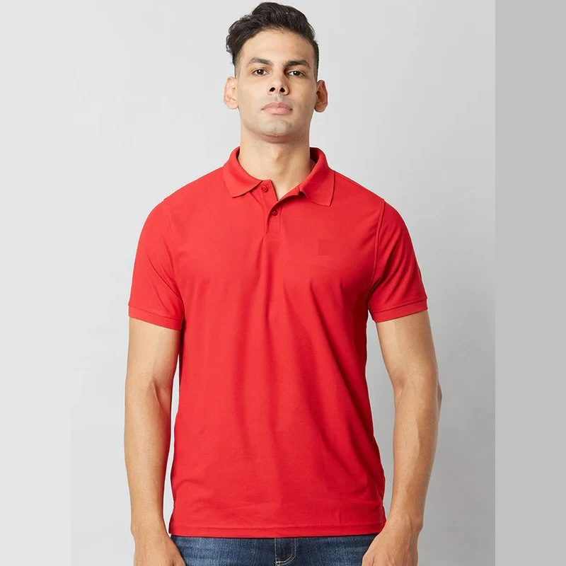 Arrow Red Plain Mars Dry Fit Collar Polo T-shirt