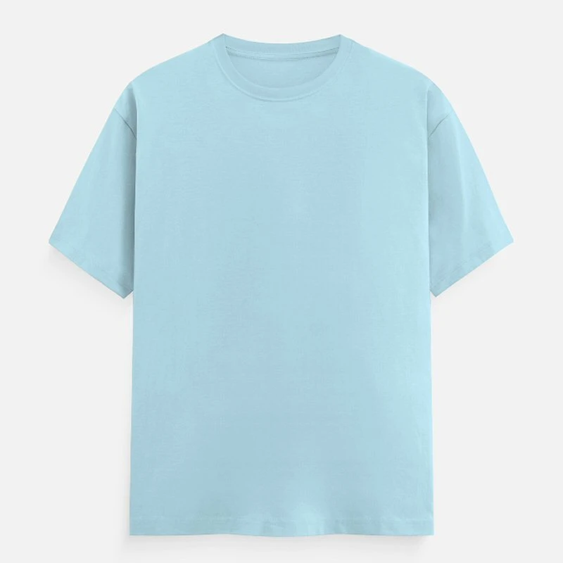 Baby Blue Plain Round Neck T-shirt - Unisex Regular Fit