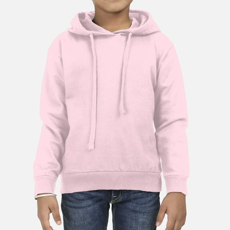 Baby Pink Plain Kids Hoodie – Unisex: Suitable for Boys & Girls