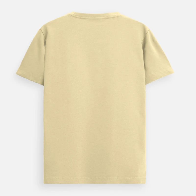 Beige Supima Cotton Plain Round Neck T-shirt product image