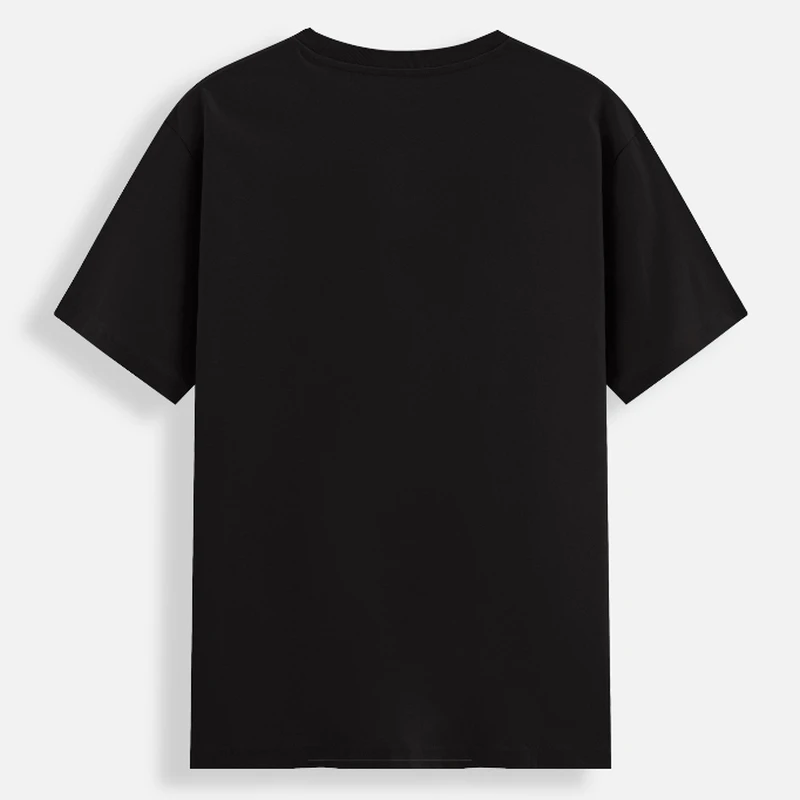 Black Cotton Stretch Round Neck T-shirt product image
