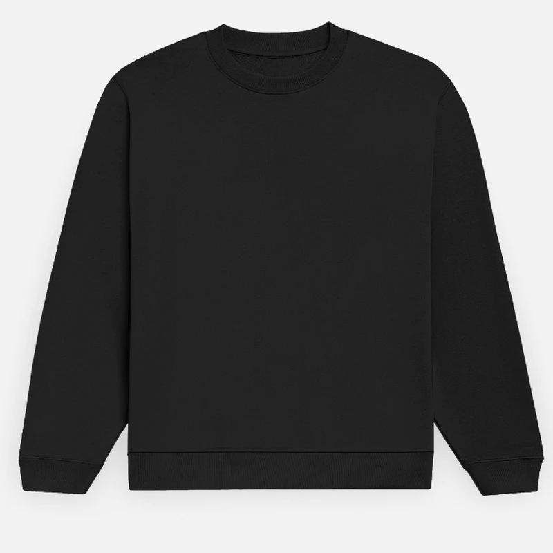 Black Plain Sweatshirt - Unisex