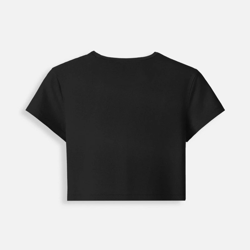 Black Plain Women Baby Tee product image