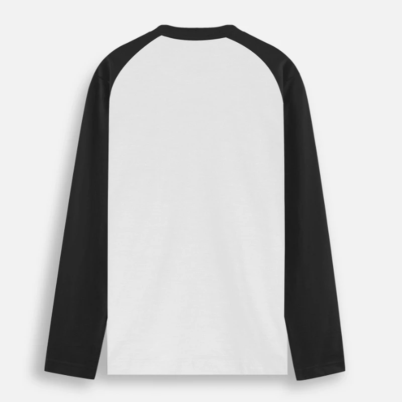 Black White Plain Raglan Full Sleeve Round Neck T-shirt product image