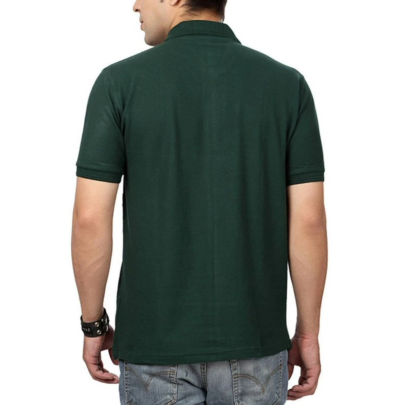 Bottle Green Plain Collar Polo T-shirt - 100% Cotton Unisex - 200 GSM product image