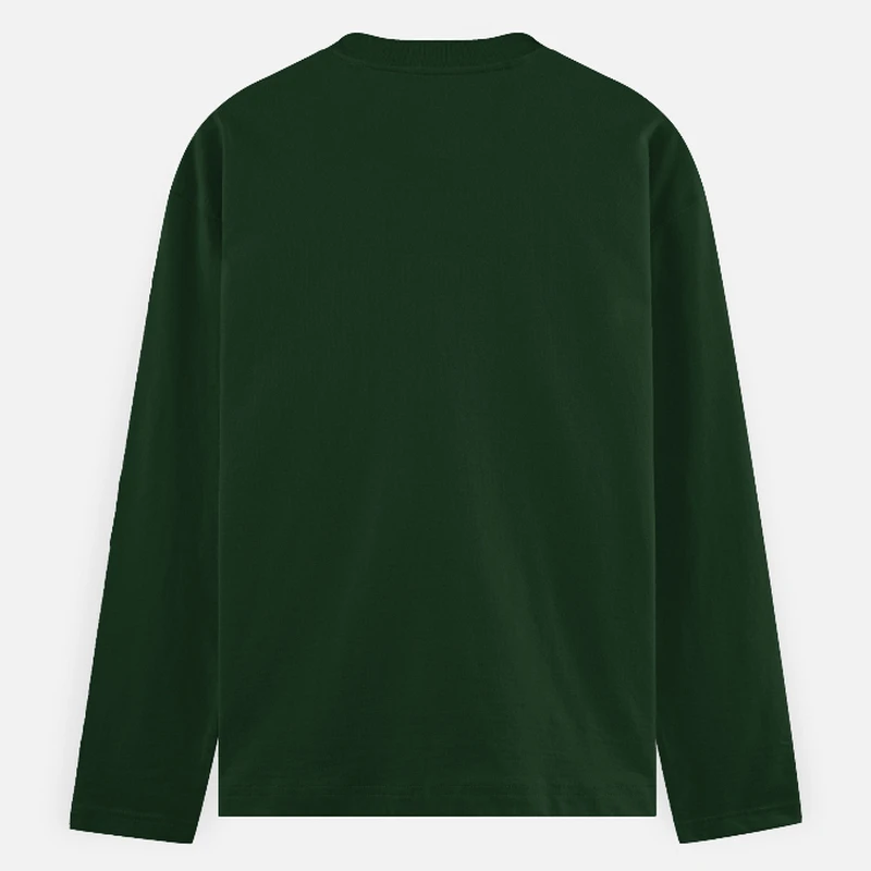 Bottle Green Plain Full Sleeve Round Neck T-shirt product image
