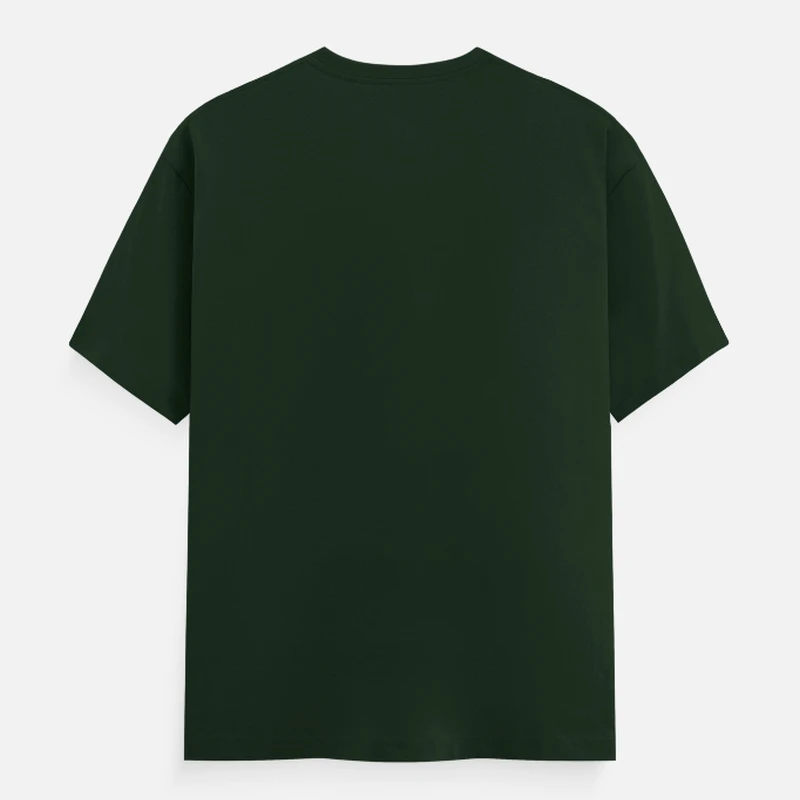 Bottle Green Unisex Plain Cotton Round Neck T-shirt product image