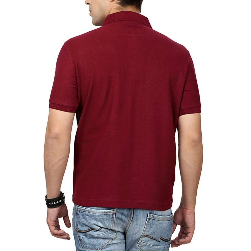 Burgundy Plain Collar Polo T-shirt - 100% Cotton Unisex - 240 GSM product image