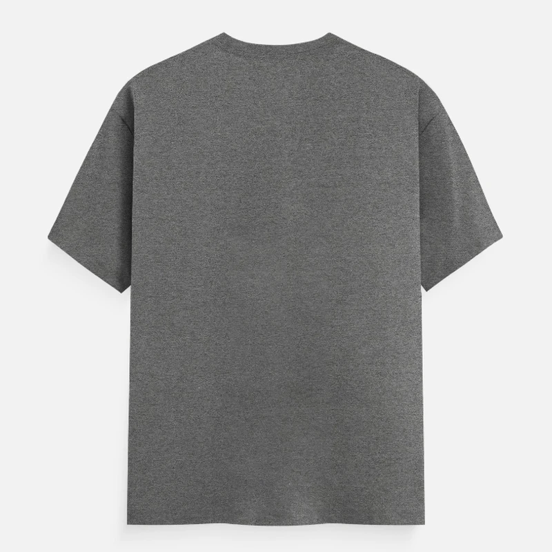 Charcoal Melange Unisex Plain Cotton Round Neck T-shirt product image