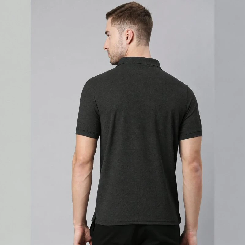 Charcoal Plain Mars Dry Fit Collar Polo T-shirt product image