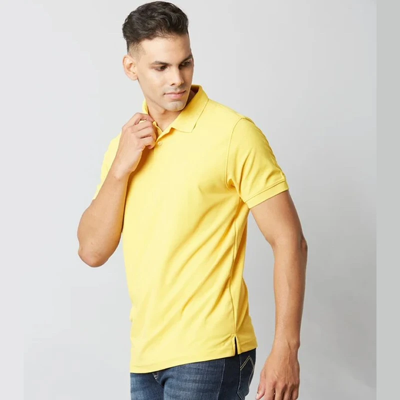 Chrome Yellow Plain Mars Dry Fit Collar Polo T-shirt product image
