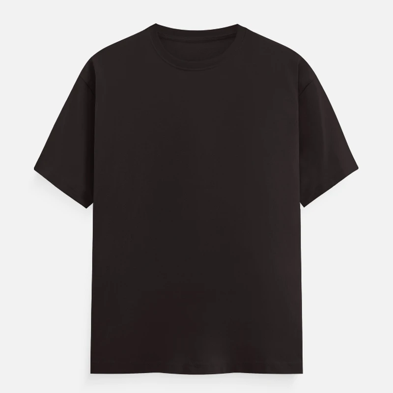 Coffee Brown Plain Round Neck T-shirt - Unisex Regular Fit