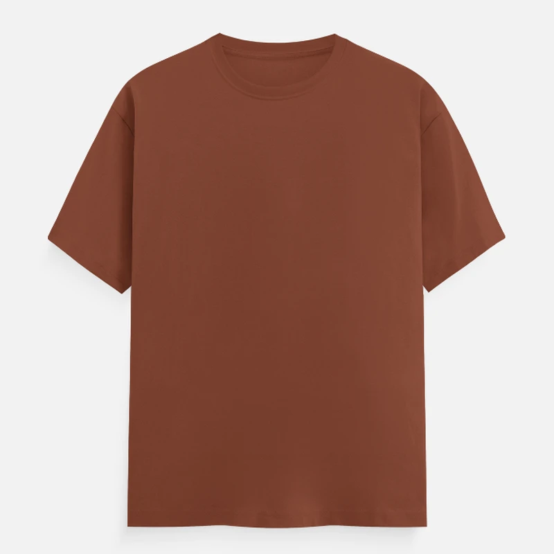 Copper Plain Round Neck T-shirt - Unisex Regular Fit