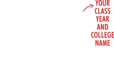 Custom Class Year And College Name Printed T-Shirt