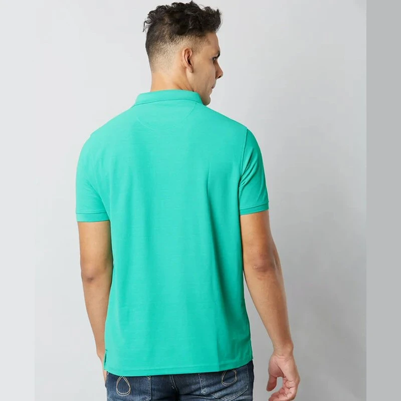 Emerald Green Plain Mars Dry Fit Collar Polo T-shirt product image