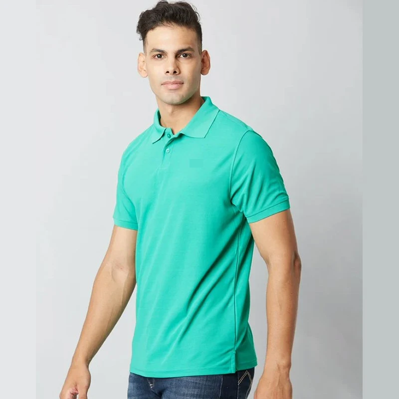 Emerald Green Plain Mars Dry Fit Collar Polo T-shirt product image