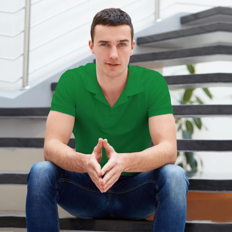 Emerald Plain Collar Polo T-shirt - 100% Cotton Unisex - 260 GSM product image