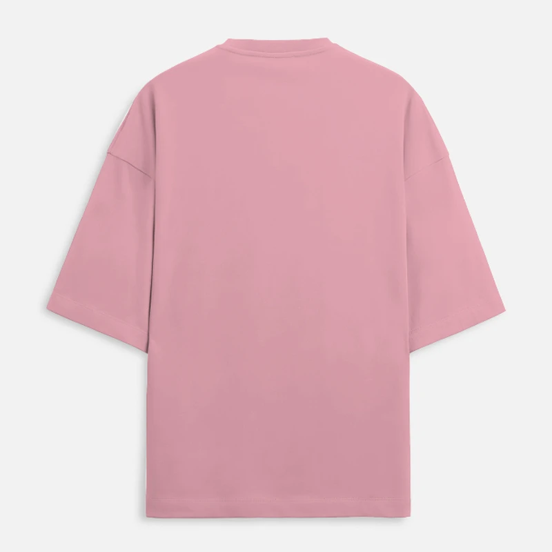Flamingo Plain Terry Boxy Oversized Round Neck T-Shirt product image