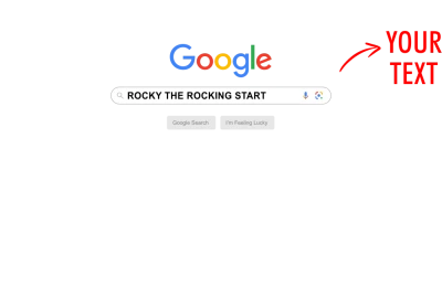 Google Search Box Custom Text Printed T-Shirt