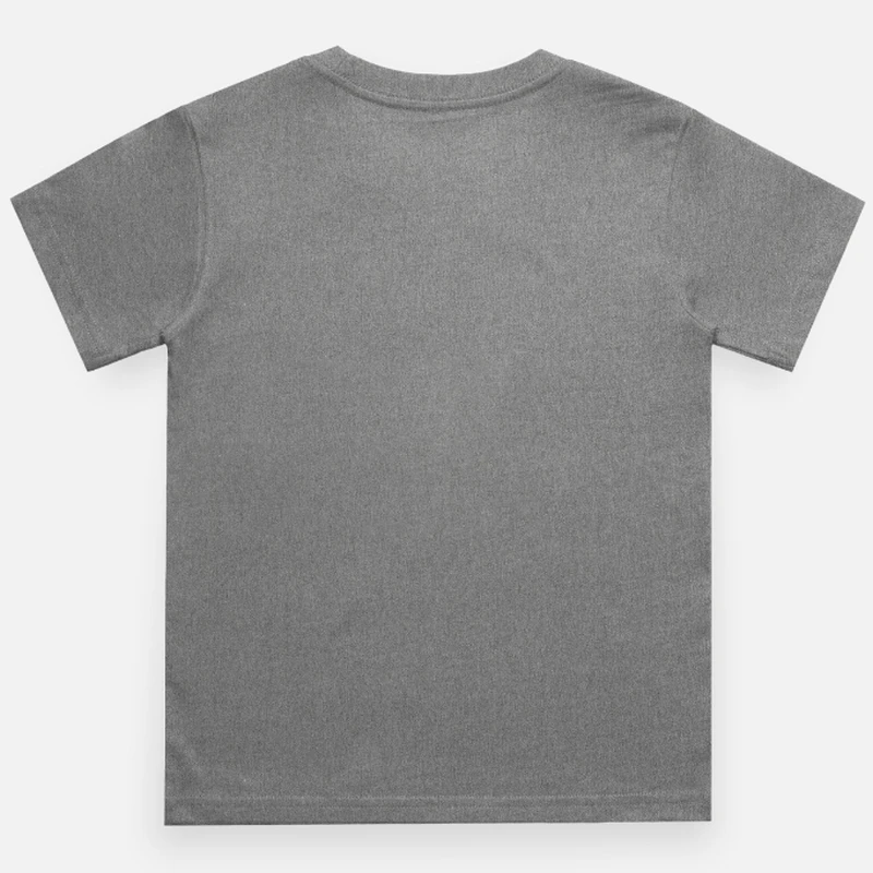Grey Melange Plain Kids Round Neck T-shirt product image