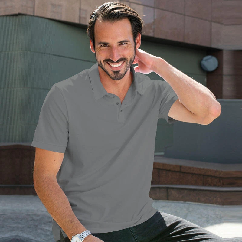 Grey Plain Collar Polo T-shirt - 100% Cotton Unisex - 230 GSM product image