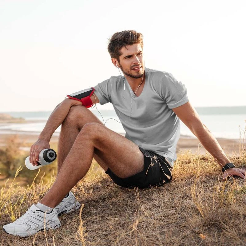 Grey Plain Sports Dry Fit Round Neck T-shirt - Unisex product image