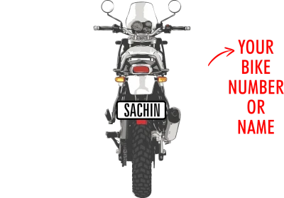 Himalayan Motorcycle Custom Number Plate T-Shirt