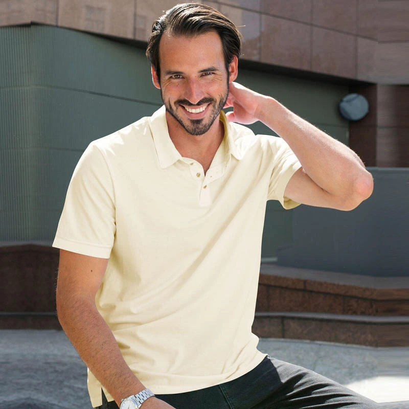Ivory Plain Collar Polo T-shirt - 100% Cotton Unisex - 230 GSM product image