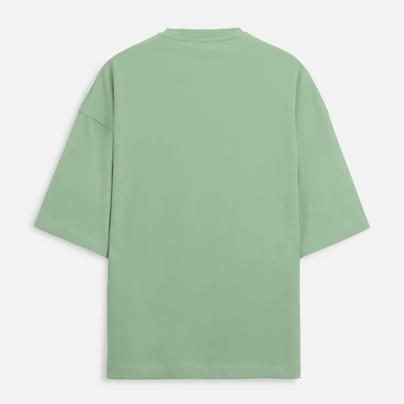 Jade Plain Terry Boxy Oversized Round Neck T-Shirt product image