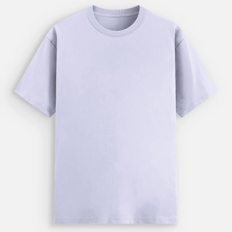Lavender Cotton Stretch Round Neck T-shirt - 240 GSM Unisex Regular Fit