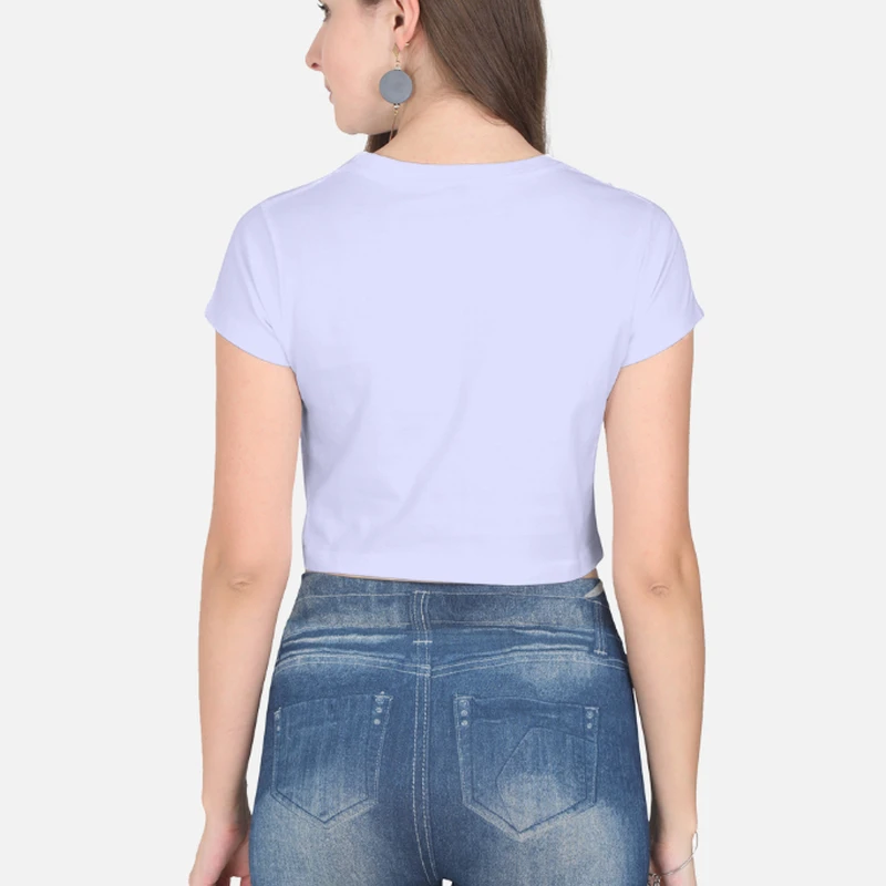 Lavender Plain Women Crop Top product image