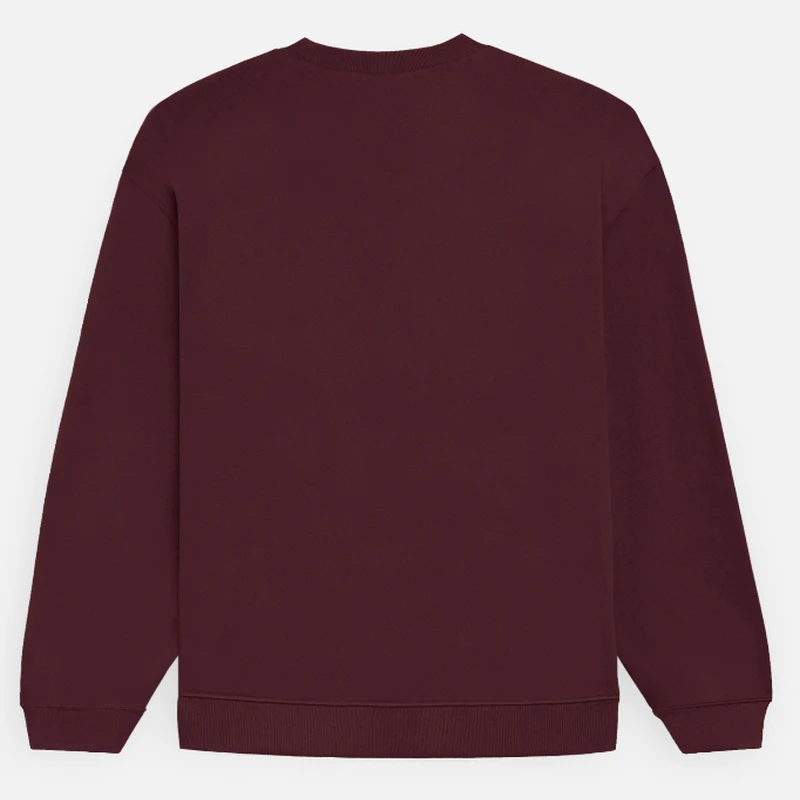 Maroon Plain Oversized Sweatshirt product image