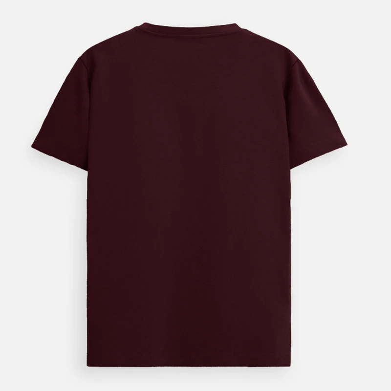 Maroon Supima Cotton Plain Round Neck T-shirt product image