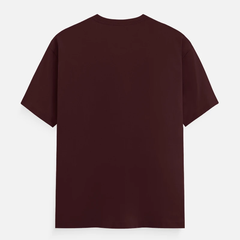 Maroon Unisex Plain Cotton Round Neck T-shirt product image