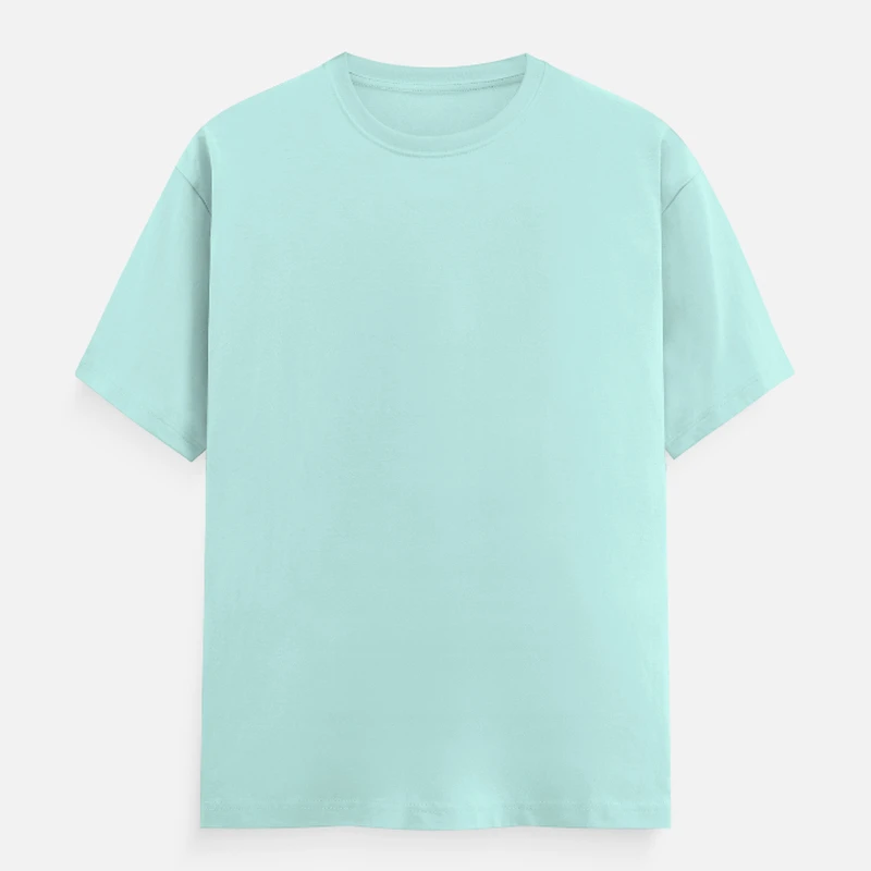 Mint Plain Round Neck T-shirt - Unisex Regular Fit