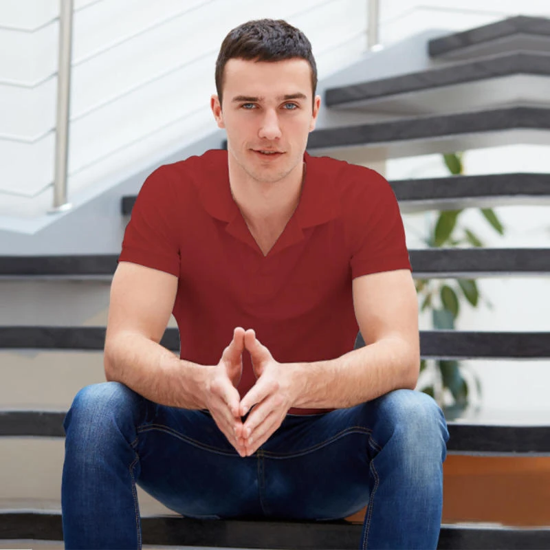 Mulberry Plain Collar Polo T-shirt - 100% Cotton Unisex - 260 GSM product image
