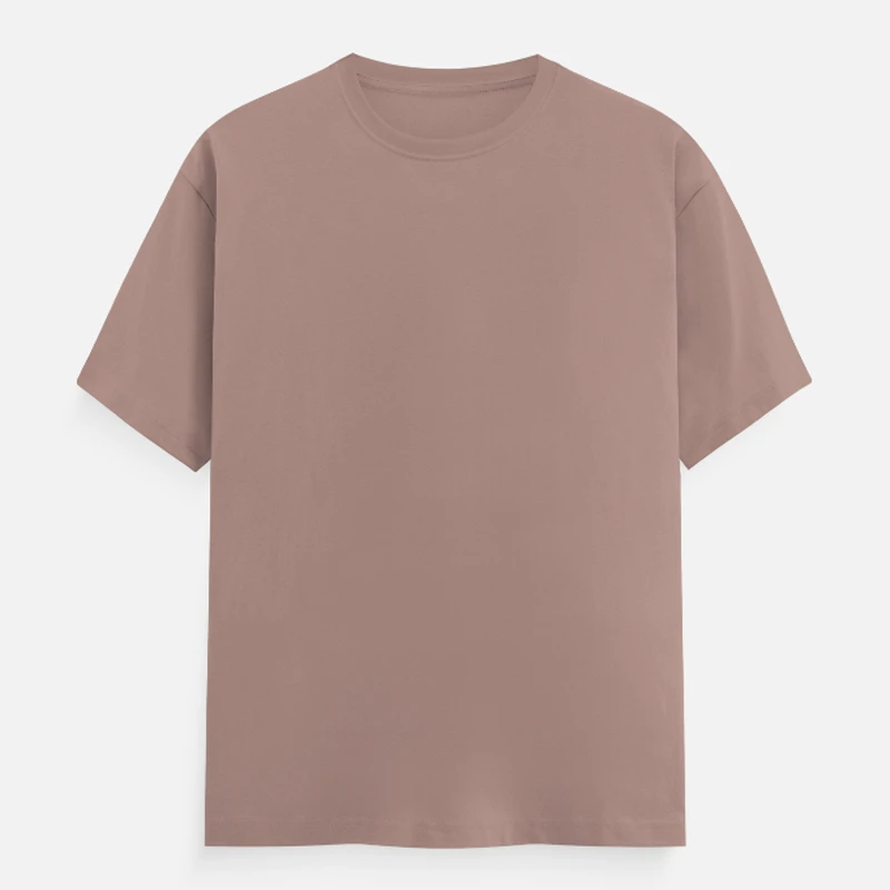 Mushroom Plain Round Neck T-shirt - Unisex Regular Fit