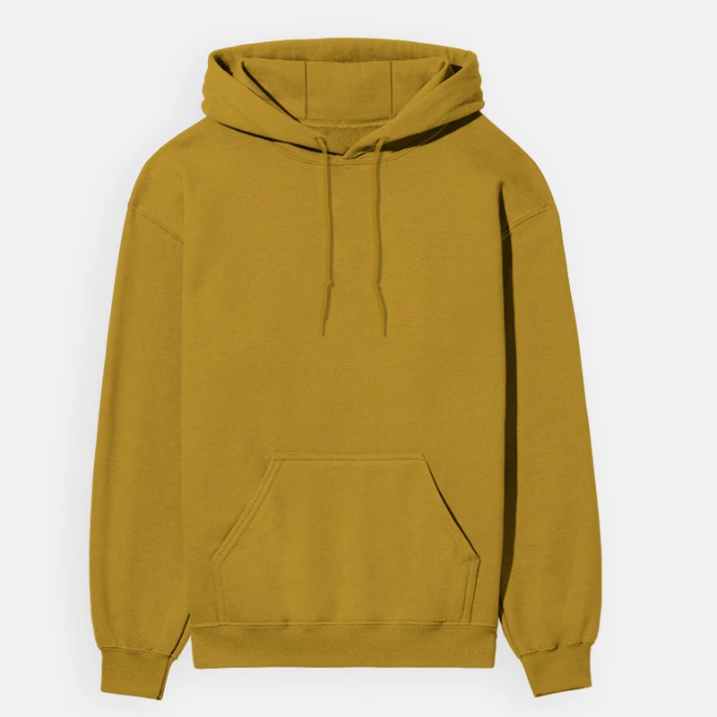 Mustard Yellow Plain Hoodie - Unisex