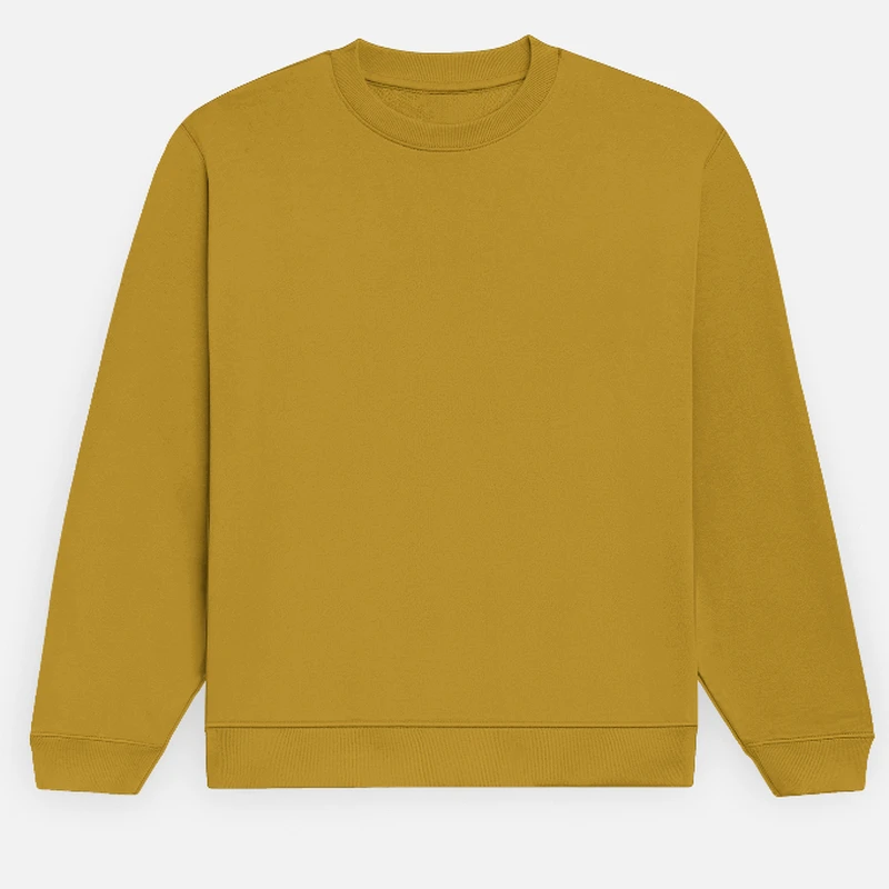 Mustard Yellow Plain Sweatshirt - Unisex