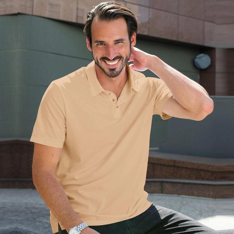 Natural Plain Collar Polo T-shirt - 100% Cotton Unisex - 230 GSM product image