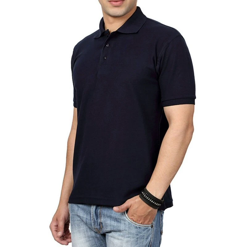 Navy Plain Collar Polo T-shirt - 100% Cotton Unisex - 200 GSM product image