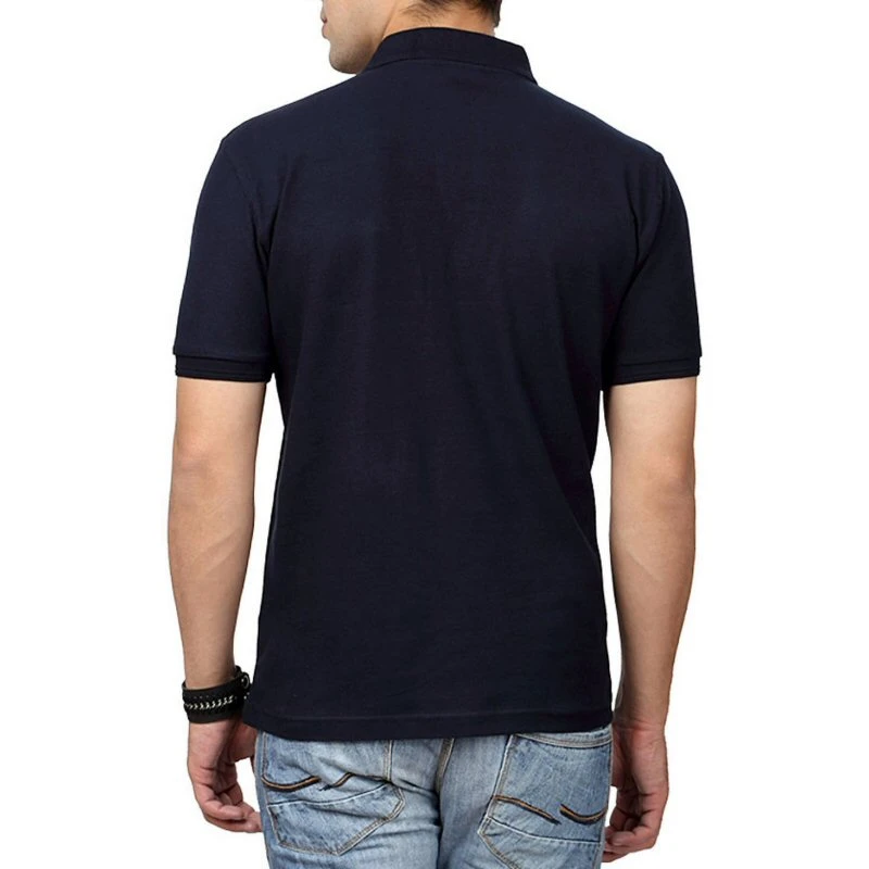 Navy Plain Collar Polo T-shirt - 100% Cotton Unisex - 200 GSM product image