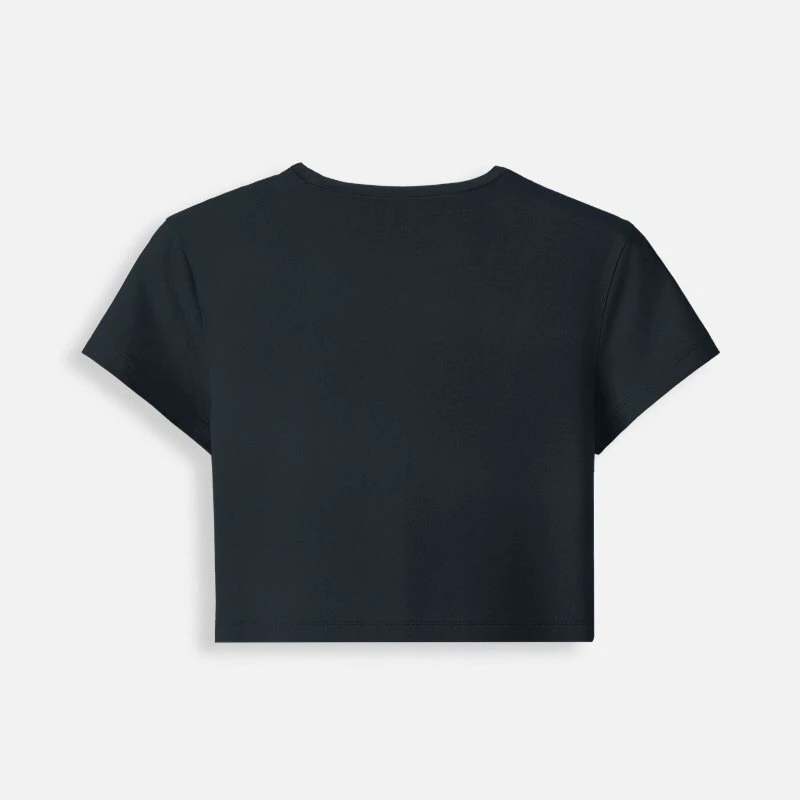 Navy Plain Women Baby Tee product image