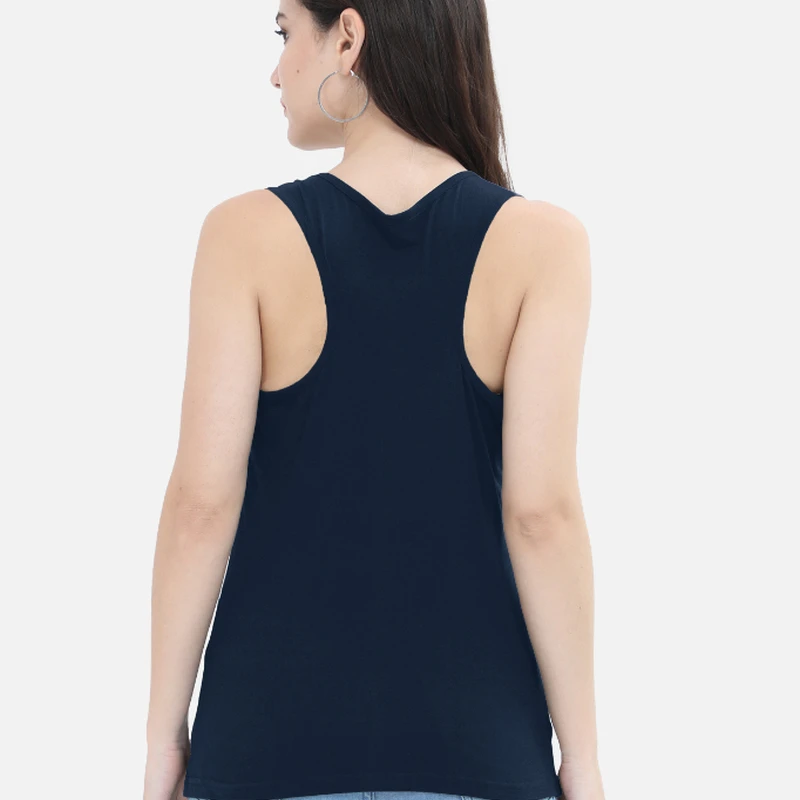 Navy Plain Women Tank Top product image
