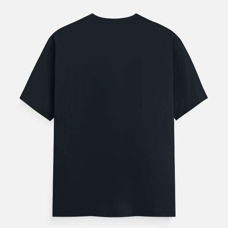 Navy Unisex Plain Cotton Round Neck T-shirt product image