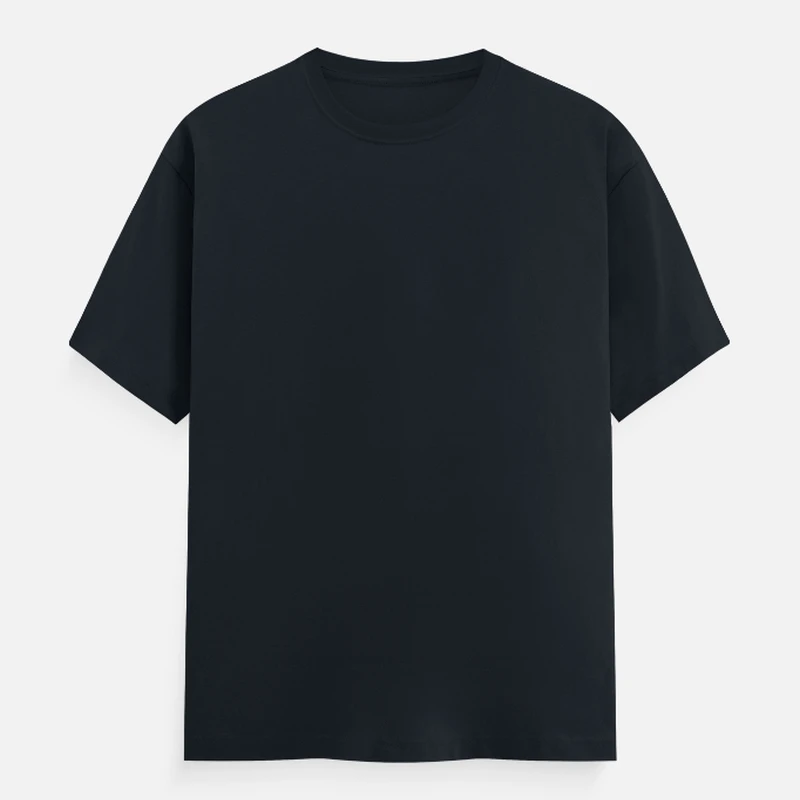 Navy Plain Round Neck T-shirt - Unisex Regular Fit