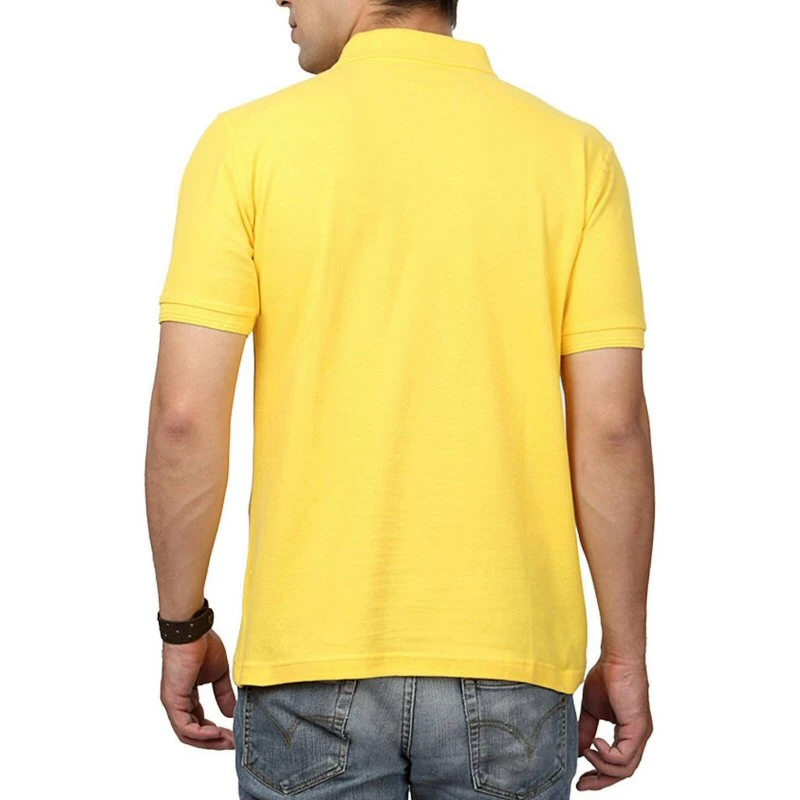 New Yellow Plain Collar Polo T-shirt - 100% Cotton Unisex - 200 GSM product image