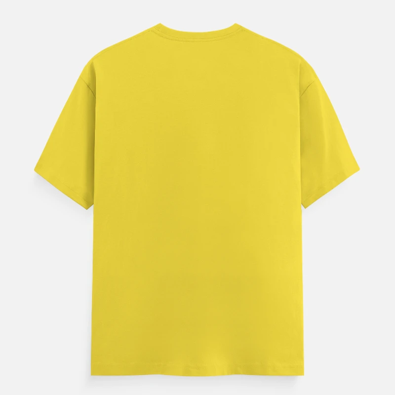 New Yellow Unisex Plain Cotton Round Neck T-shirt product image